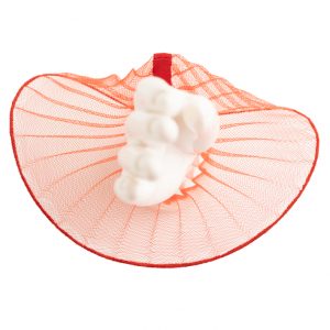 Pulsera de crin plisada bordada