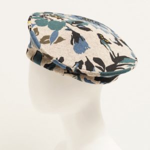Sombrero de lana, estampado floral