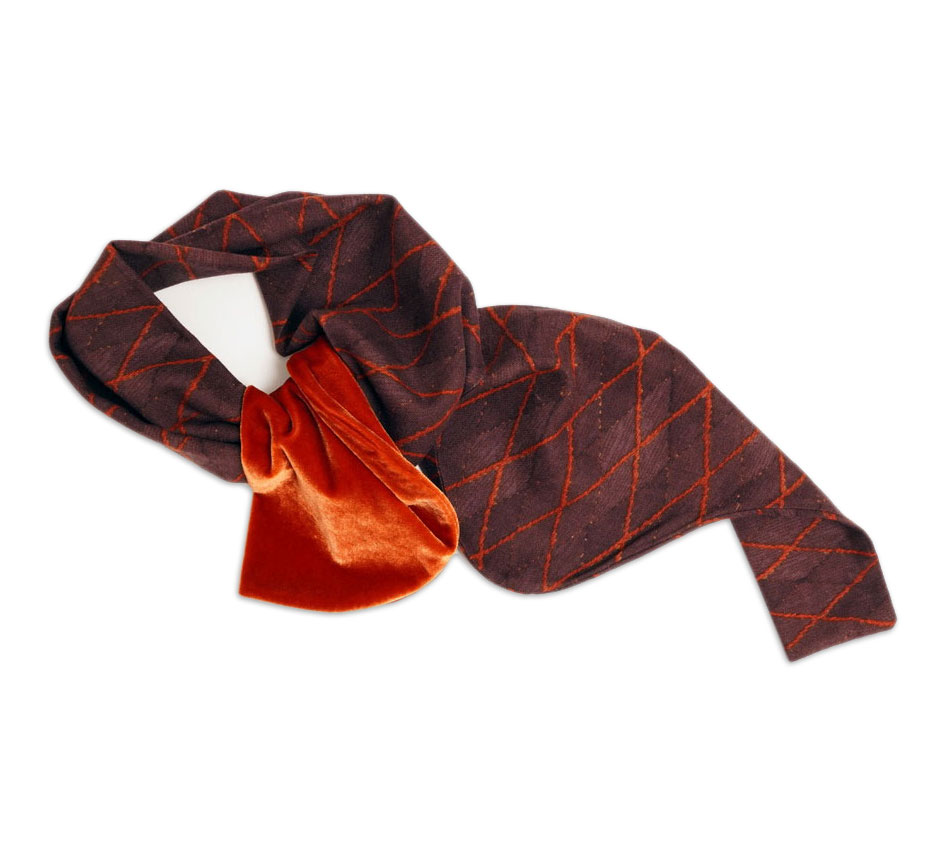 Foulard de lana y terciopelo