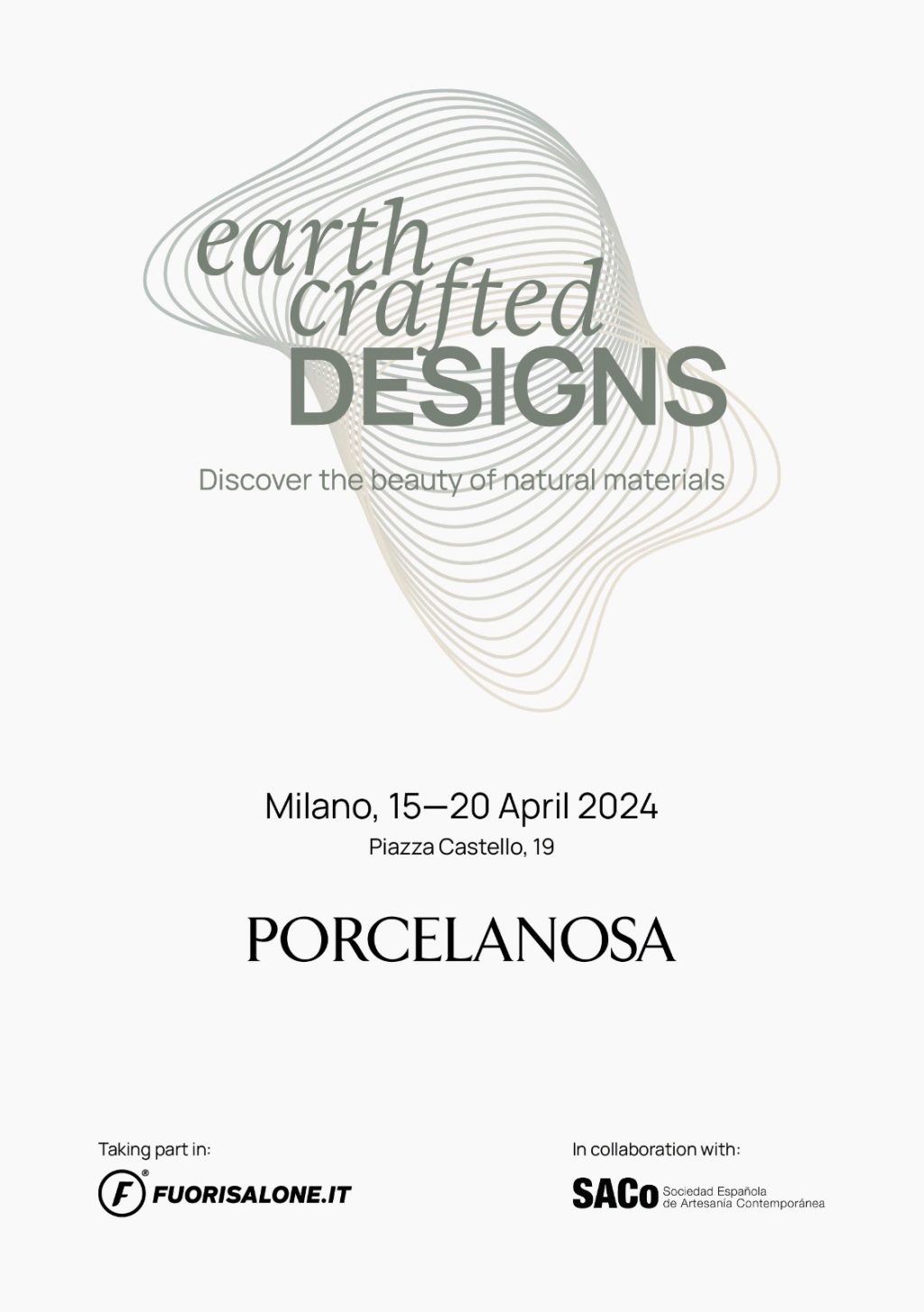Earth Crafted Designs. lzf.. Porcelanosa, Milan Desing Week, Milano 2024