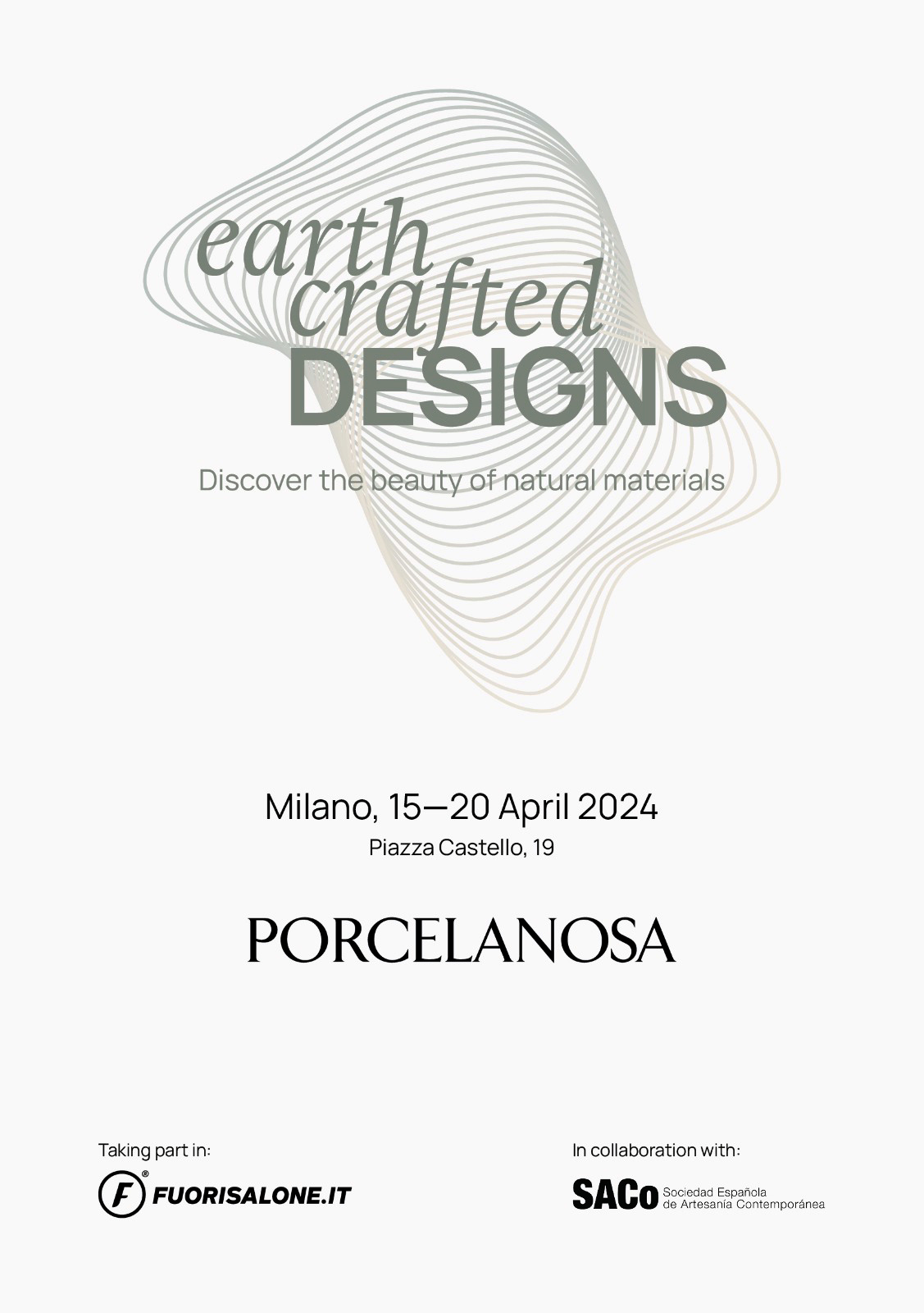 Earth Crafted Designs. lzf.. Porcelanosa, Milan Desing Week, Milano 2024